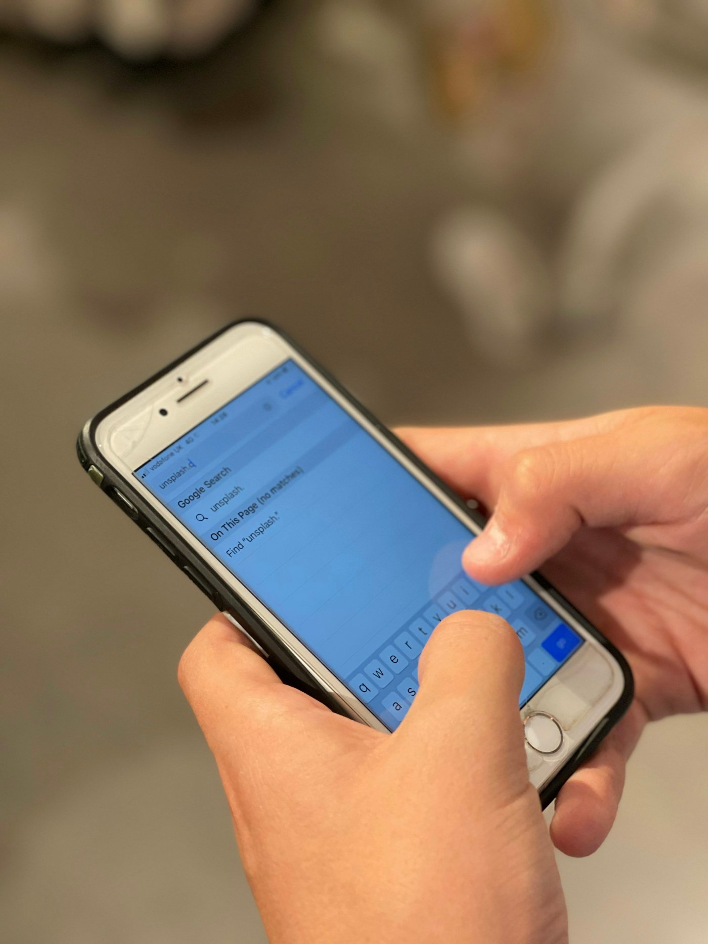 A real phone search interaction illustrates small-screen clarity.